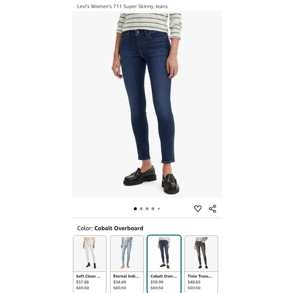 NWT❗️Levi Strauss & Co. 711 Skinny Jeans Mid Rise W26 L30 - Picture 2 of 4